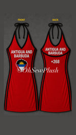 Load image into Gallery viewer, Antigua &amp; Barbuda Halter Dress
