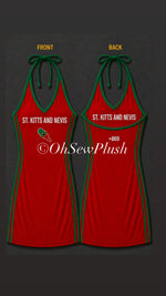 Load image into Gallery viewer, St Kitts &amp; Nevis Halter Dress
