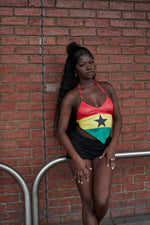 Load image into Gallery viewer, Ghana Flag Halter top
