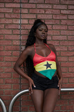 Load image into Gallery viewer, Ghana Flag Halter top
