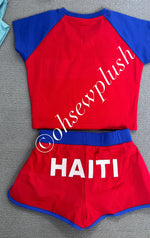 Load image into Gallery viewer, Haiti Flag Shorts
