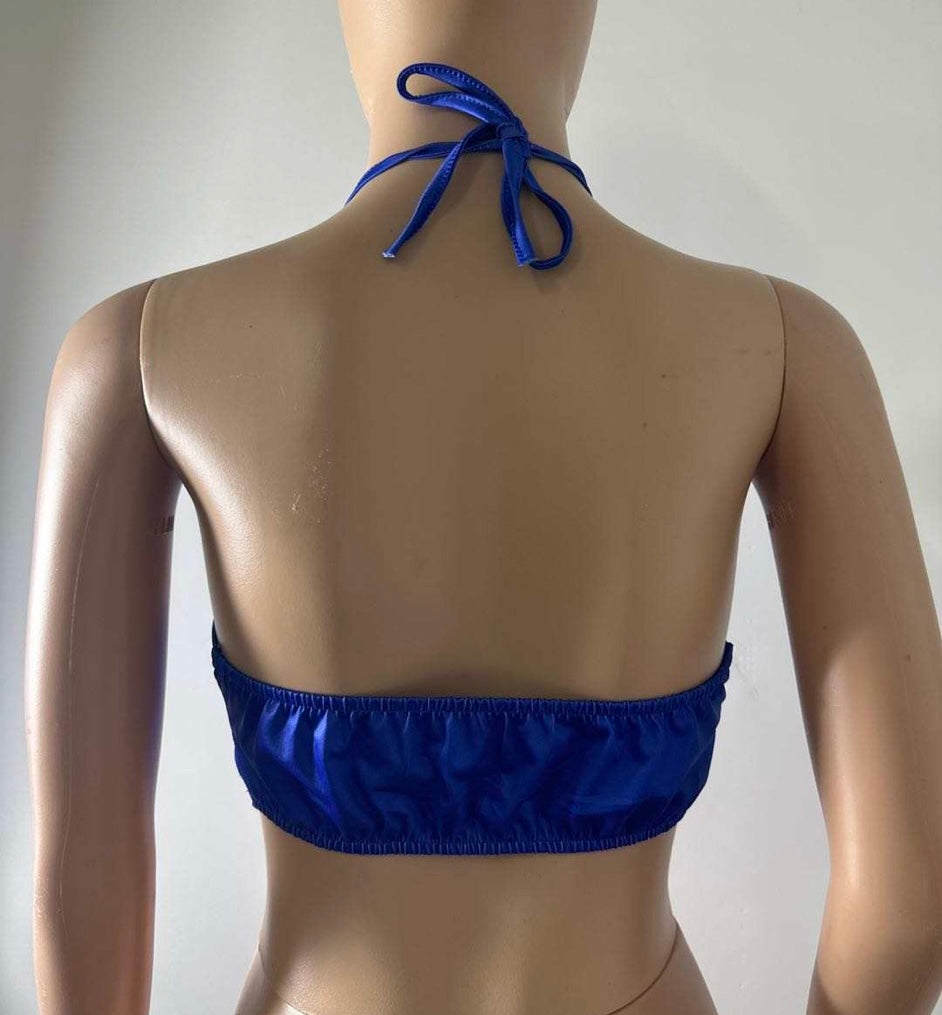 Royal blue halter outlet top