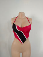 Load image into Gallery viewer, Trinidad Flag Printed Halter Crop Top
